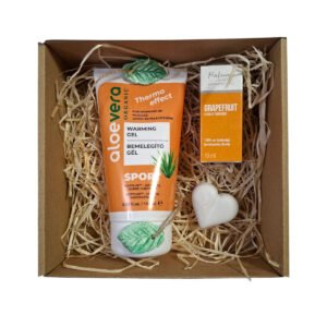 Vitalitás ajándékcsomag grapefruit illóolajjal és melegítő krémmel – VITALUX uniszex energizáló wellness box