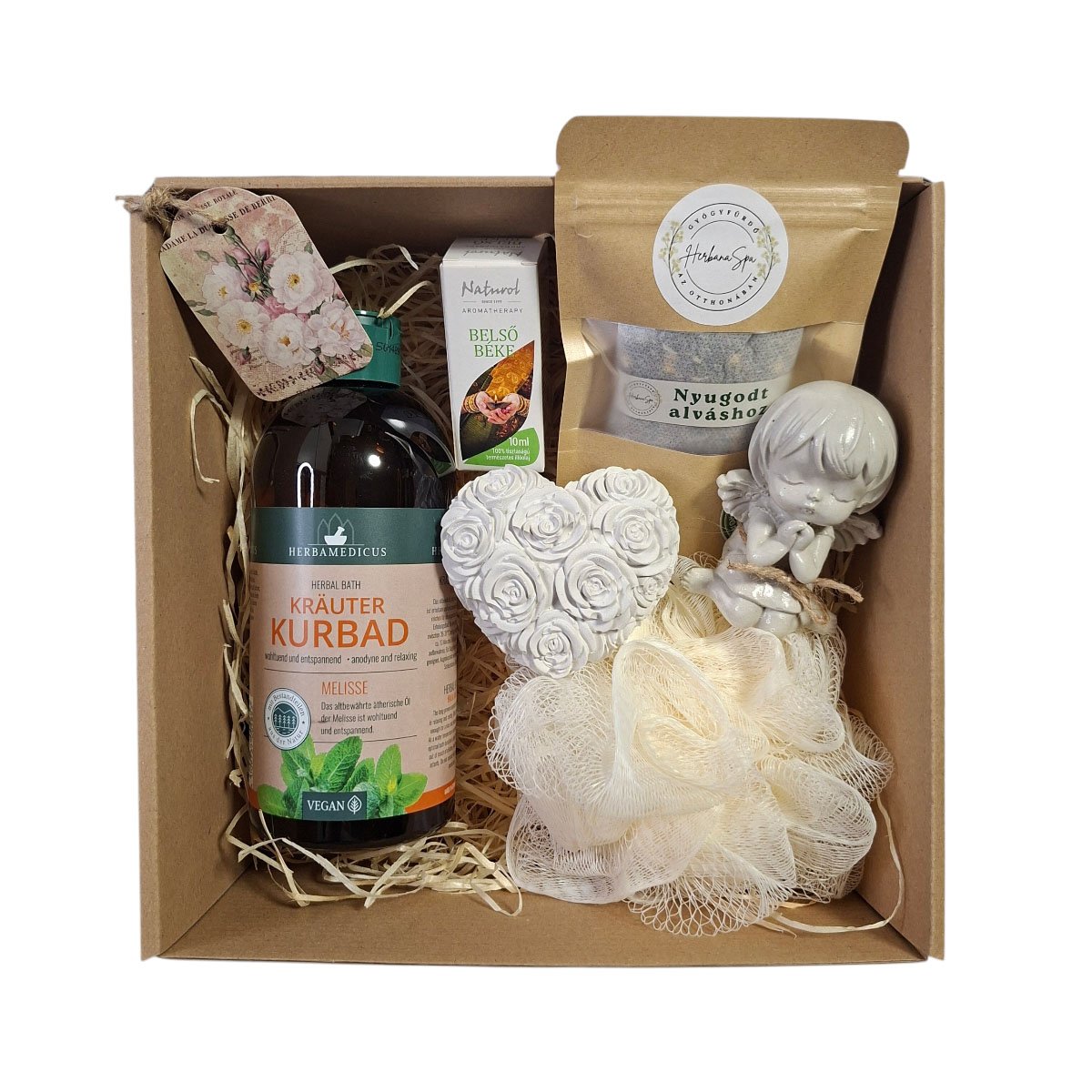 Levendulás alvássegítő wellness csomag – alvómaszk, illóolaj és relaxáló termékek díszdobozban