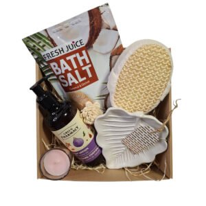 Trópusi hangulatú kényeztető ajándékcsomag kókuszos és mangós kozmetikumokkal