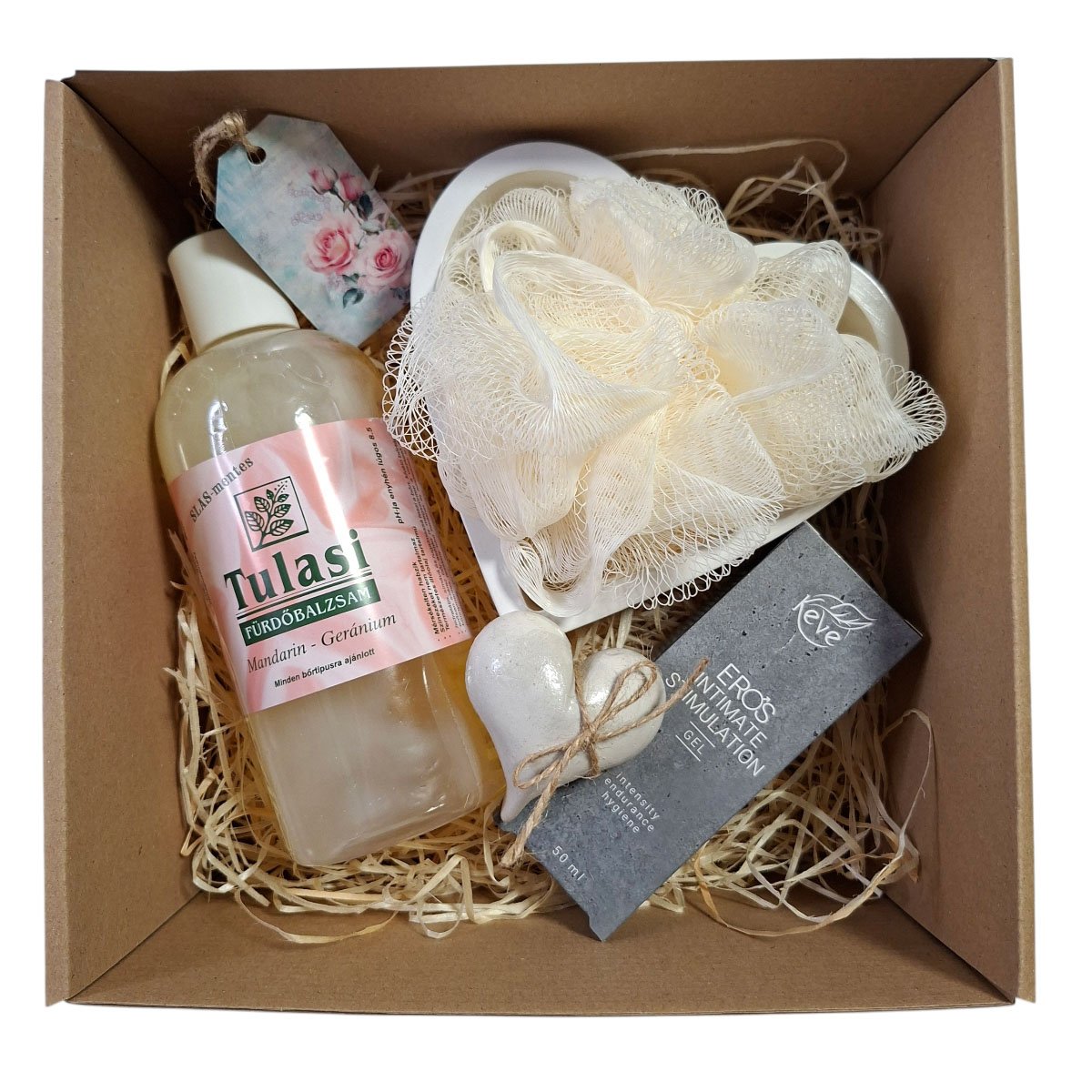 Mandarinos romantikus páros wellness csomag – masszázsolaj, illóolaj és közös kényeztető szett