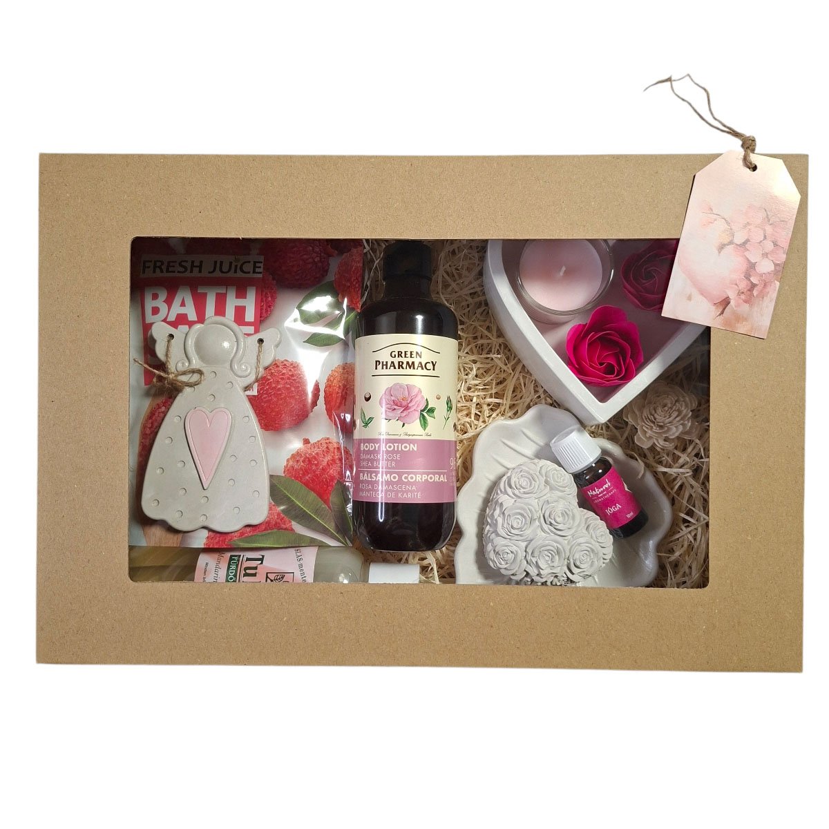 Prémium női ajándékdoboz virágos termékekkel – tökéletes ajándék nőnapra vagy születésnapra